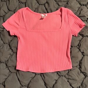 Bozzolo Coral Ribbed Top